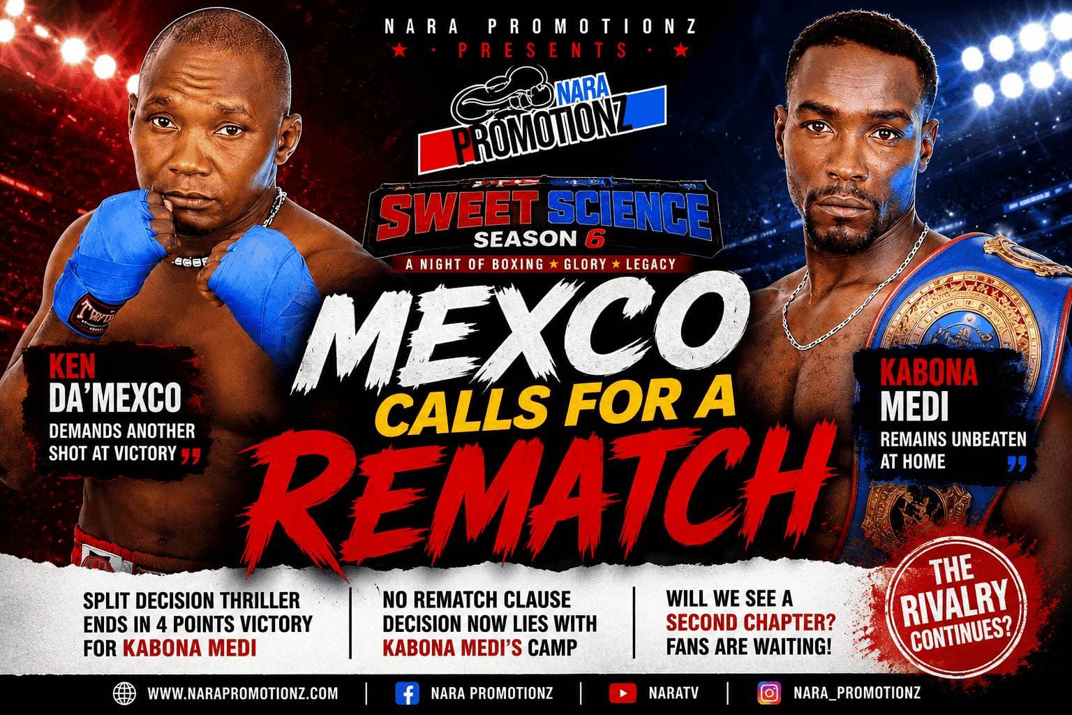 REMATCH ON THE HORIZON? KEN DA MEXCO CALLS OUT KABONA MEDI AFTER SWEET SCIENCE SEASON 6 THRILLER