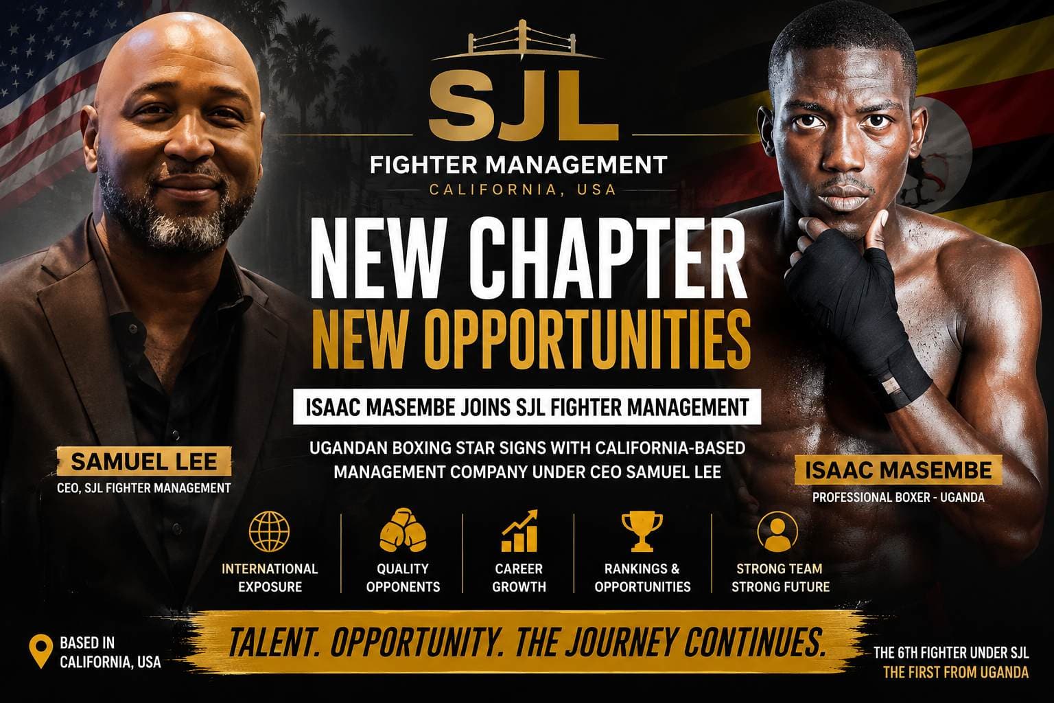 Isaac Masembe Secures U.S.-Based Management Deal: A Career-Changing Opportunity Beckons