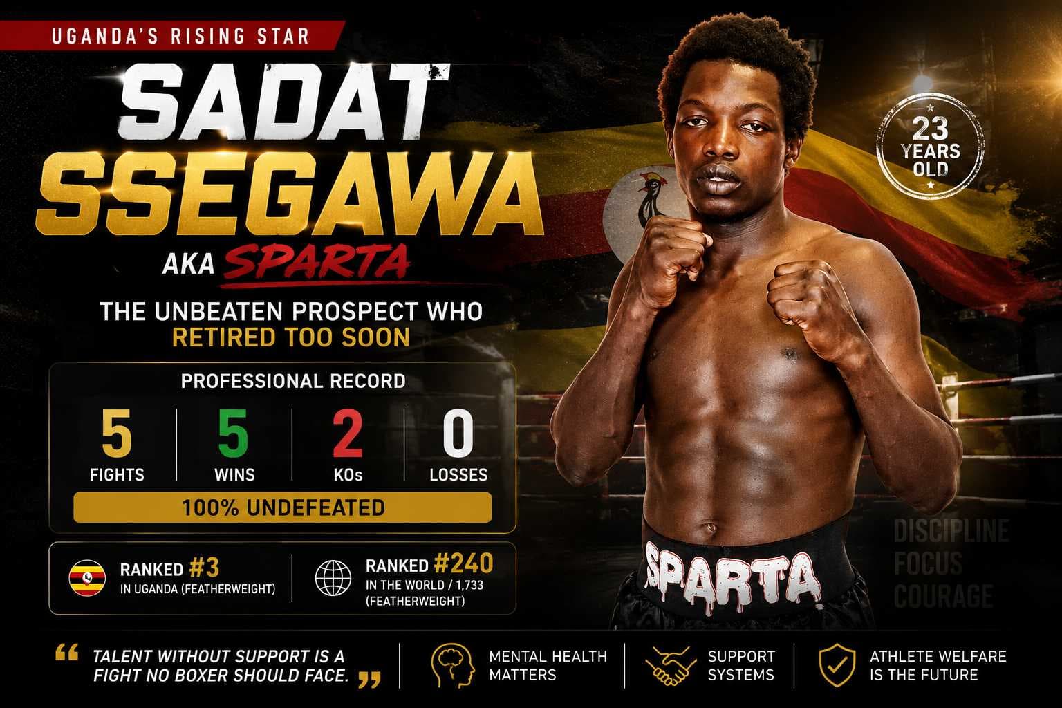 Ugandan Boxing Loses a Rising Star: Sadat Ssegawa Reportedly Retires at Just 23